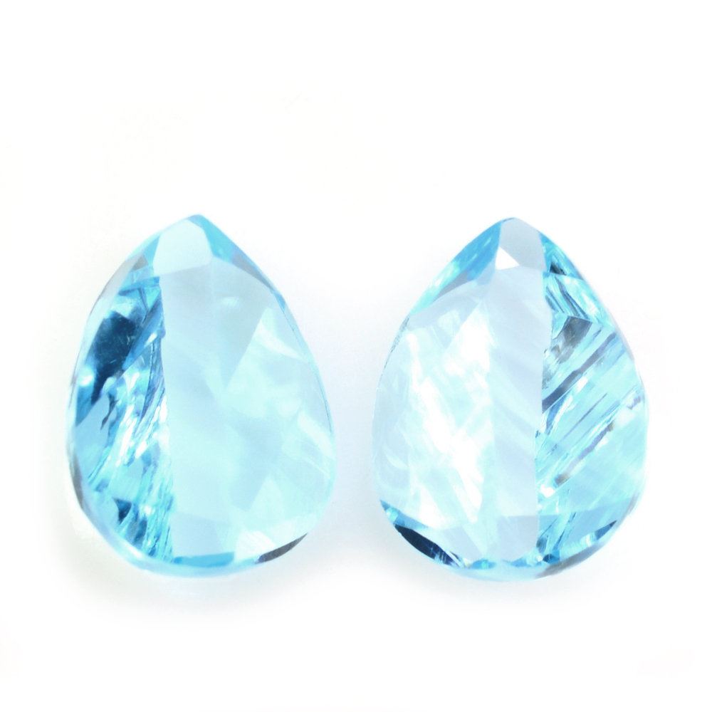 SKY BLUE TOPAZ CONCAVE LEAF (DES#65) 10X8MM 2.52 Cts.