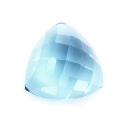 SKY BLUE TOPAZ CHECKER TRILLION CAB 10MM 3.85 Cts.
