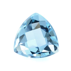 SKY BLUE TOPAZ CHECKER TRILLION CAB 10MM 3.85 Cts.