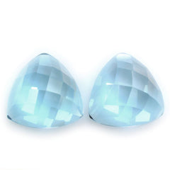 SKY BLUE TOPAZ CHECKER TRILLION CAB 10MM 3.85 Cts.