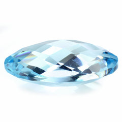 SKY BLUE TOPAZ BRIOLETTE OVAL (HALF DRILL) 14X10MM 6.20 Cts.