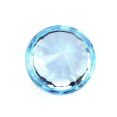 SKY BLUE TOPAZ WITH TWISTED CONCAVE BACK ROUND (DES#31) 8MM 3.08 Cts.