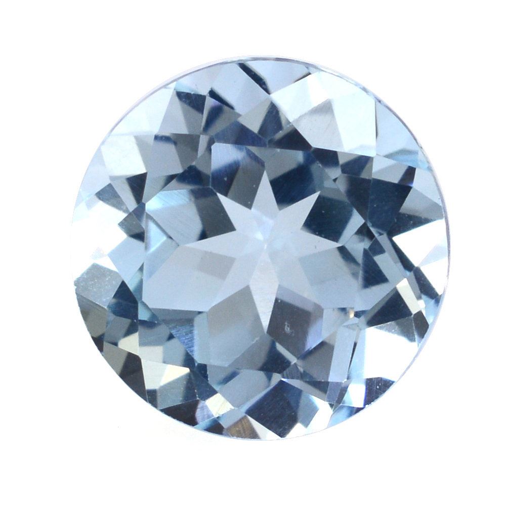 SKY BLUE TOPAZ CUT ROUND 9.50MM 4.40 Cts.