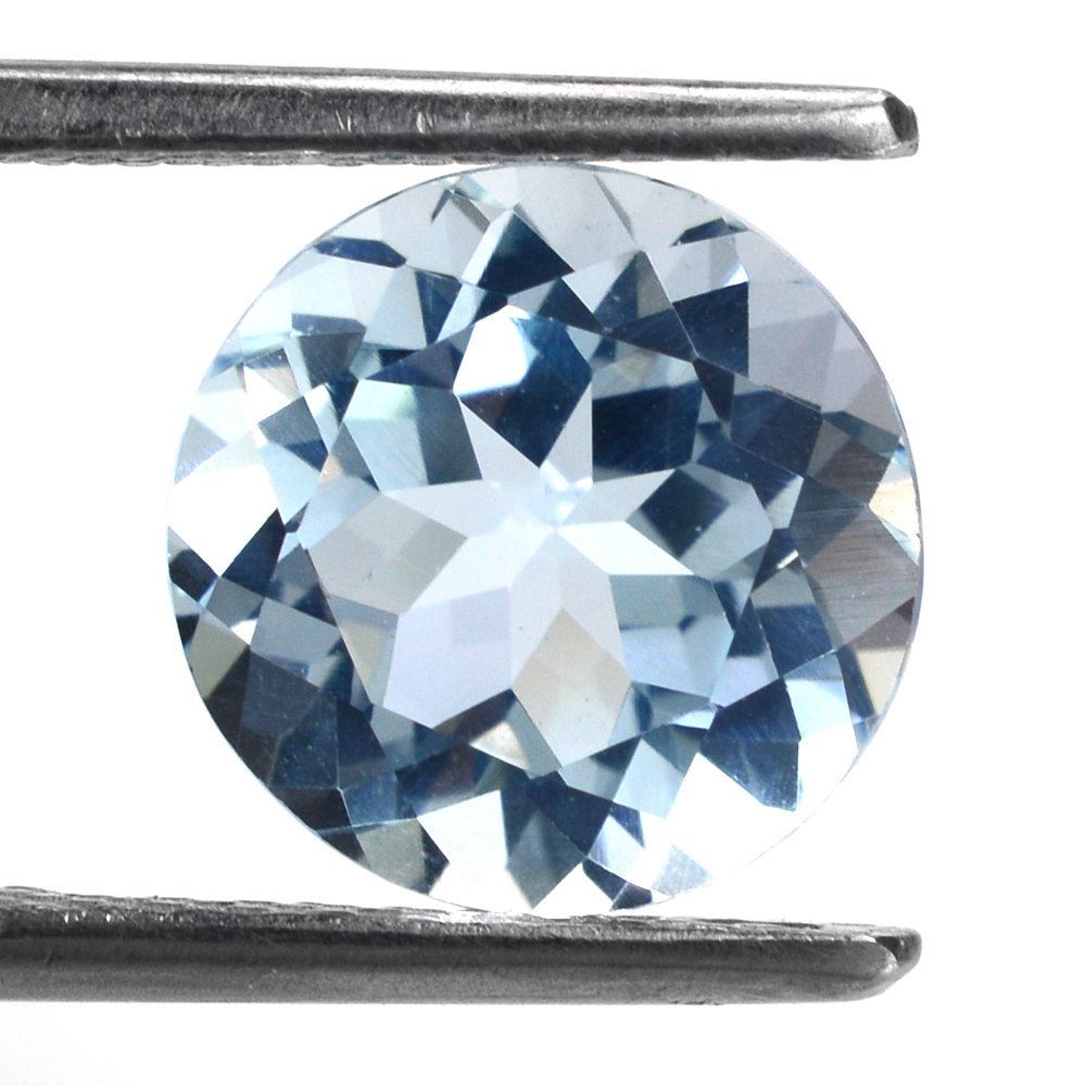 SKY BLUE TOPAZ CUT ROUND 9.50MM 4.40 Cts.