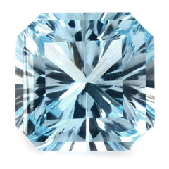 SKY BLUE TOPAZ CONCAVE ASCHER CUT SQUARE - OCTAGON (DES#139) 15MM 18.10 Cts.