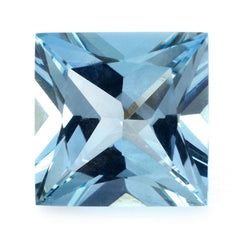 SKY BLUE TOPAZ PRINCESS CUT SQUARE 12MM 5.35 Cts.