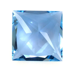 SKY BLUE TOPAZ PRINCESS CUT SQUARE 12MM 5.35 Cts.