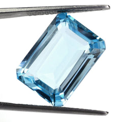 SKY BLUE TOPAZ CUT OCTAGON 18X13MM 17.95 Cts.