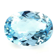 SKY BLUE TOPAZ CHECKER CUT OVAL 18X13MM 14.39 Cts.