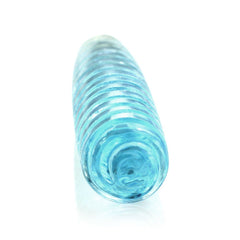 SKY BLUE TOPAZ SPIRAL CARVED DROPS (DES#149) (HALF DRILL) 28X7MM 14.65 Cts.