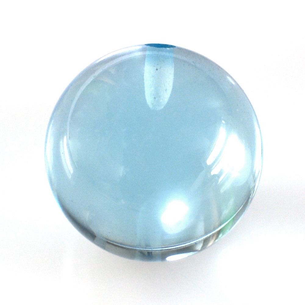 SKY BLUE TOPAZ PLAIN BALLS (HALF DRILL 0.80MM) 10MM 9.75 Cts.