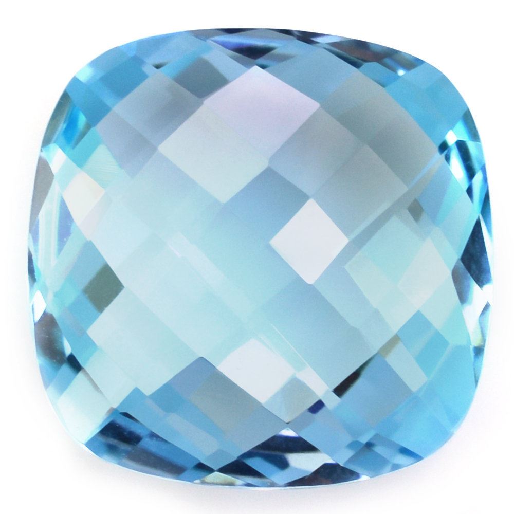 SKY BLUE TOPAZ BRIOLETTE CUSHION 16MM 16.35 Cts.
