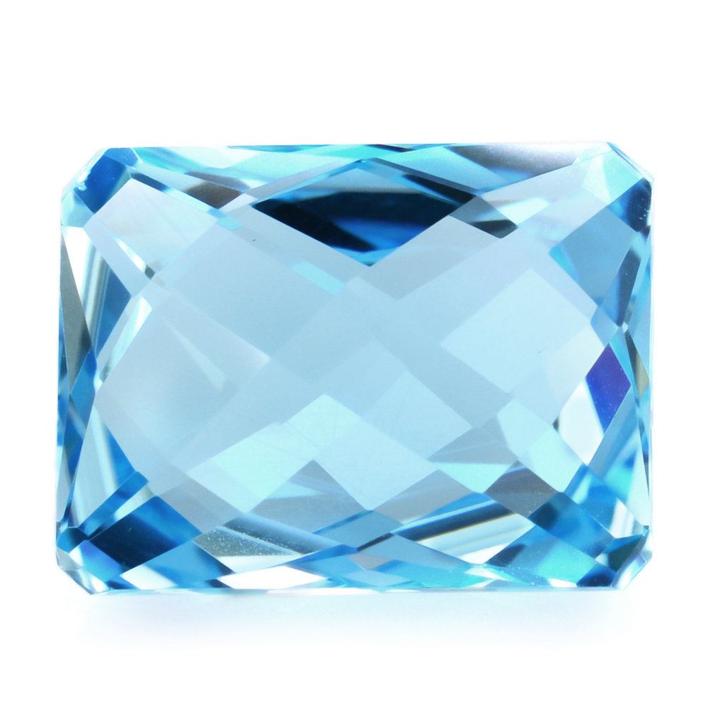 SKY BLUE TOPAZ BRIOLETTE OCTAGON 14X10.50MM 12.15 Cts.