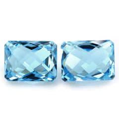 SKY BLUE TOPAZ BRIOLETTE OCTAGON 14X10.50MM 12.15 Cts.