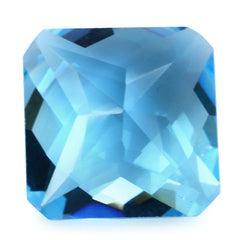 SKY BLUE TOPAZ CHECKER TOP PRINCESS BACK SQUARE - OCTAGON (SI) 14MM 14.00 Cts.