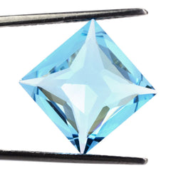 SKY BLUE TOPAZ PRINCESS CUT SQUARE 13MM 10.11 Cts.