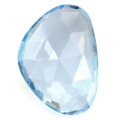 SKY BLUE TOPAZ ROSE CUT BRIOLETTE IRREGULAR TRILLIONISH 15.40X11MM 5.73 Cts.