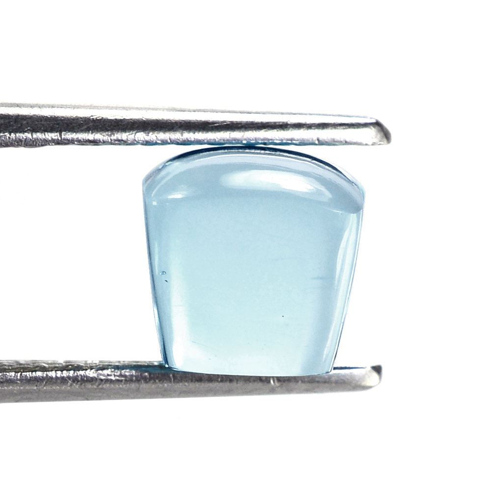 SKY BLUE TOPAZ PLAIN BOTTLE CORK CUSHION 7MM 4.70 Cts.