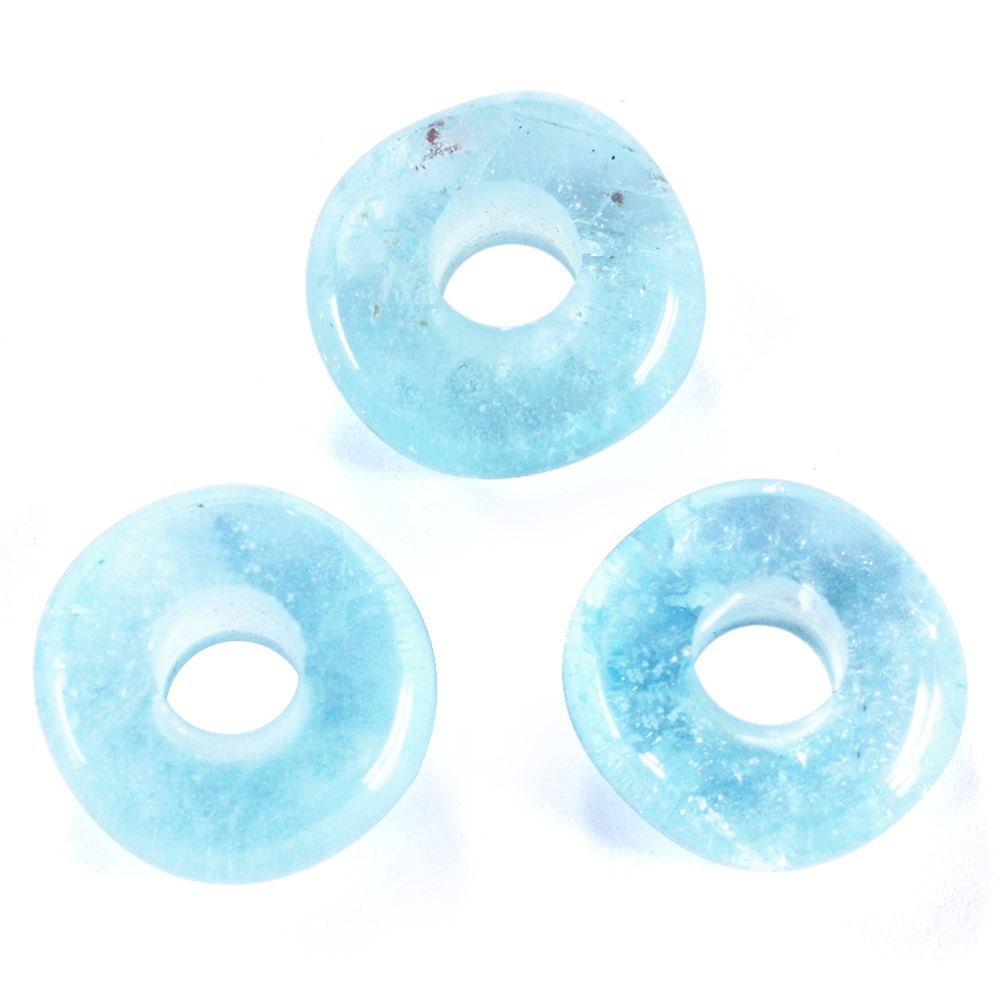 SKY BLUE TOPAZ ORAGANIC ROUND BEADS (DES#155) (SI/HI) 14MM 11.64 Cts.
