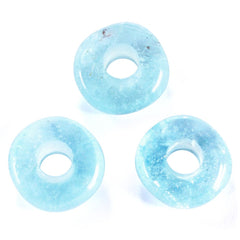 SKY BLUE TOPAZ ORAGANIC ROUND BEADS (DES#155) (SI/HI) 14MM 11.64 Cts.