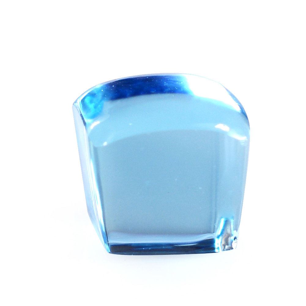 SKY BLUE TOPAZ PLAIN BOTTLE CORK CUSHION 7MM 4.75 Cts.