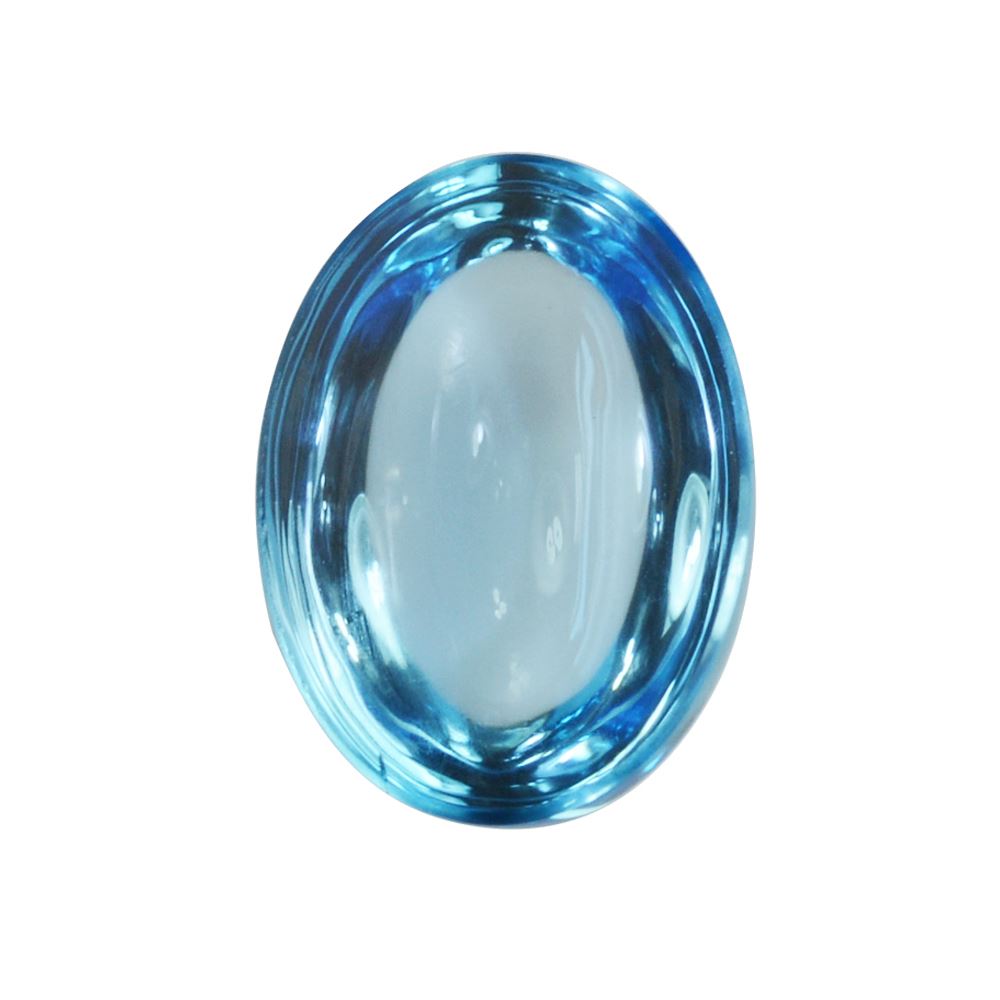 SKY BLUE TOPAZ CUT OVAL CAB 15X11MM 11.86 Cts.