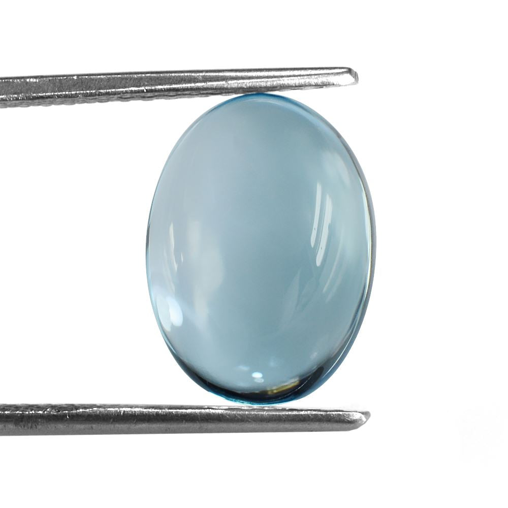 SKY BLUE TOPAZ CUT OVAL CAB 15X11MM 11.86 Cts.