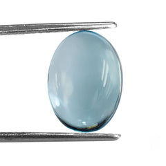 SKY BLUE TOPAZ CUT OVAL CAB 15X11MM 11.86 Cts.