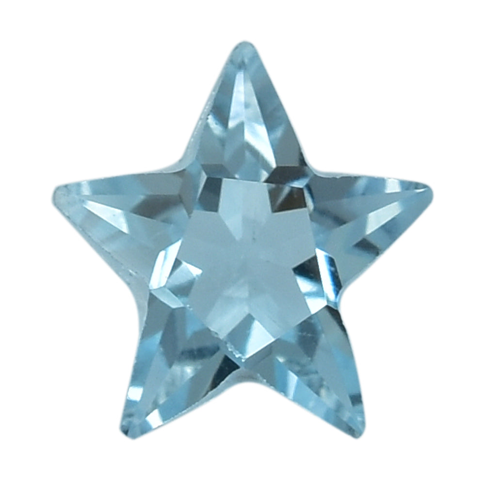 SKY BLUE TOPAZ CUT STAR 6MM (THICKNESS:-3.90-4.30MM) 0.79 Cts.