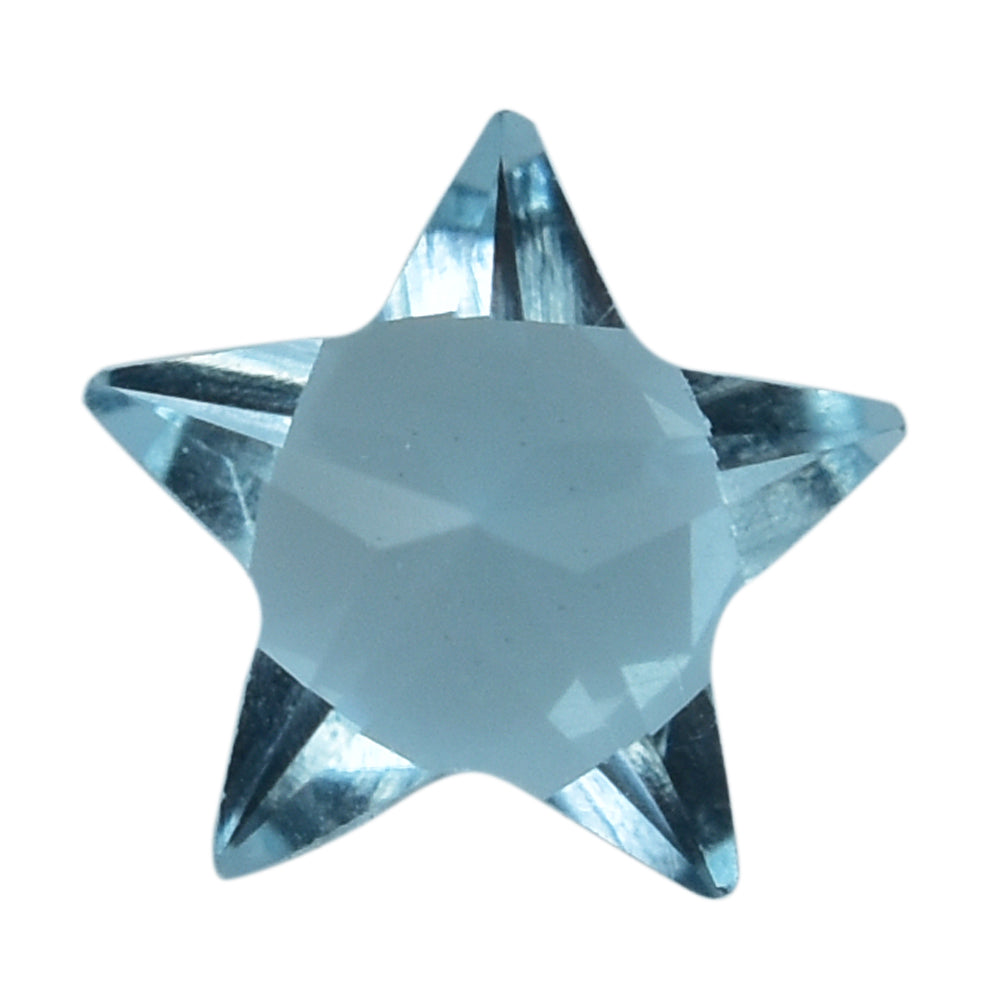 SKY BLUE TOPAZ CUT STAR 6MM (THICKNESS:-3.90-4.30MM) 0.79 Cts.