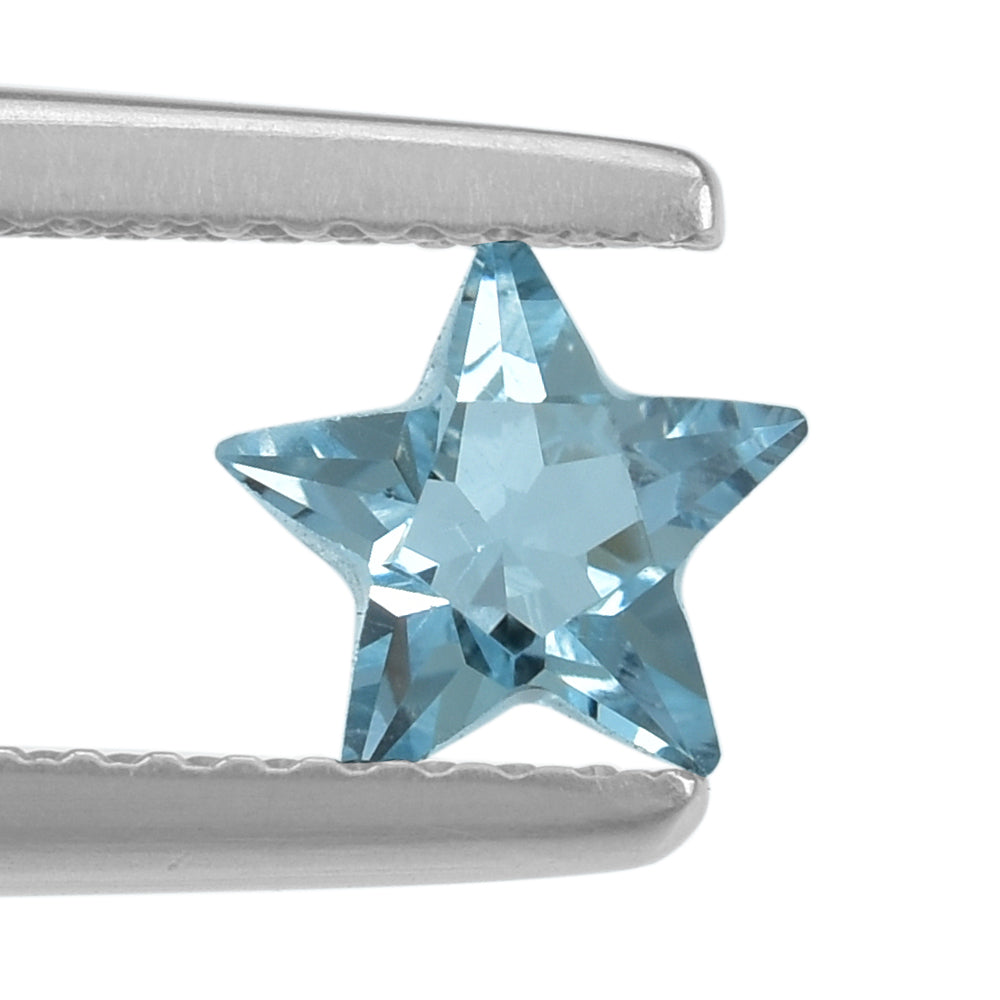 SKY BLUE TOPAZ CUT STAR 6MM (THICKNESS:-3.90-4.30MM) 0.79 Cts.