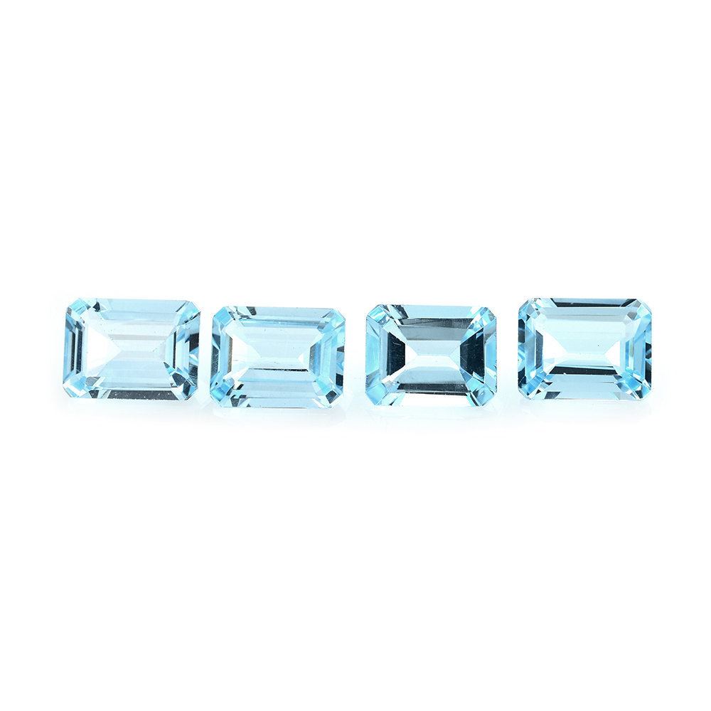 SKY BLUE TOPAZ STEP CUT OCTAGON (NORMAL/CLEAN) 8X6MM 1.71 Cts.