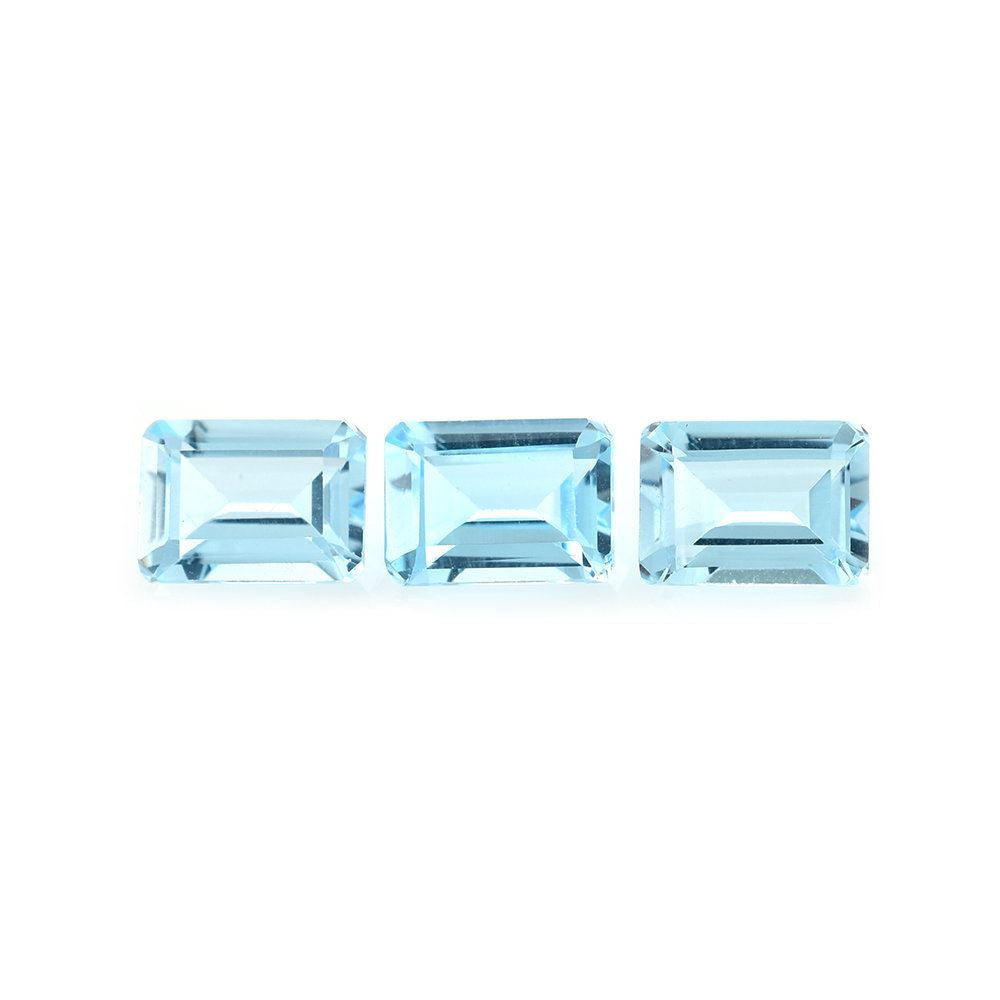 SKY BLUE TOPAZ STEP CUT OCTAGON (TOP/CLEAN) 7X5MM 1.25 Cts.