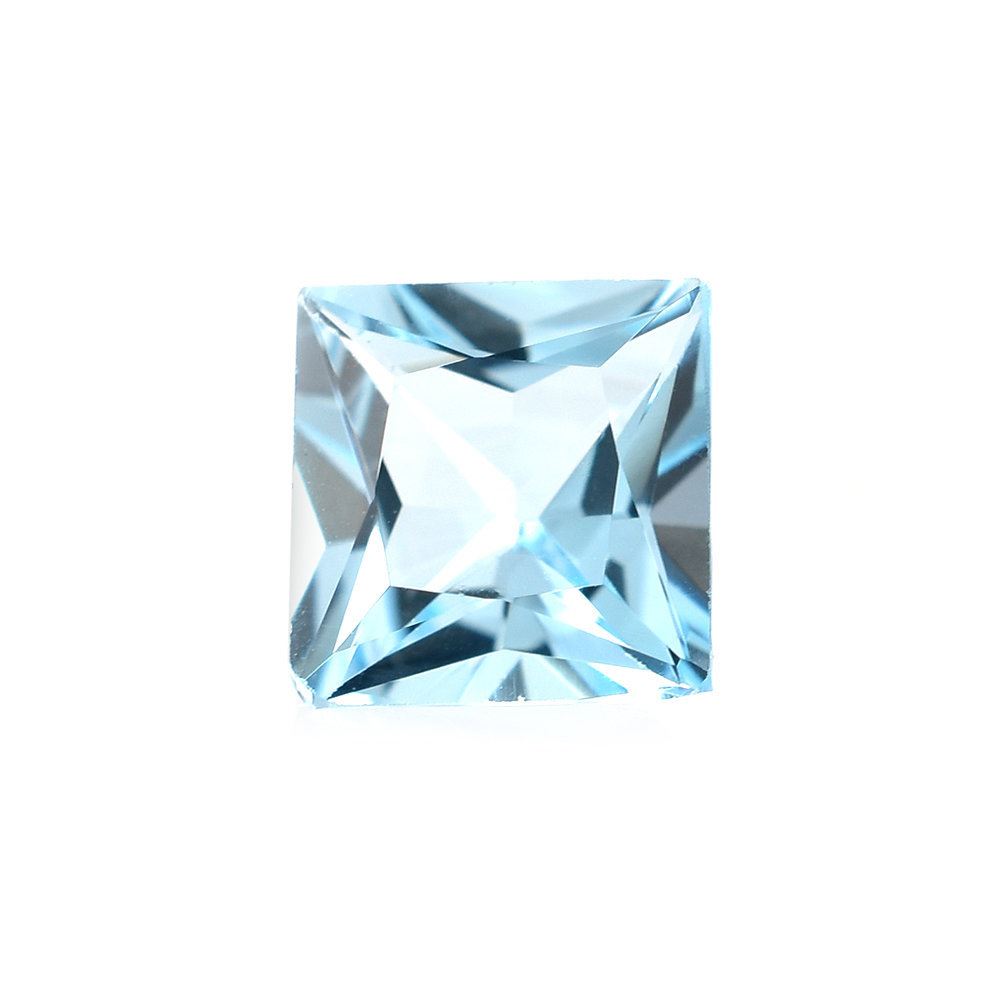 SKY BLUE TOPAZ PRINCESS CUT SQUARE (NORMAL/CLEAN) 6X6MM 1.25 Cts.