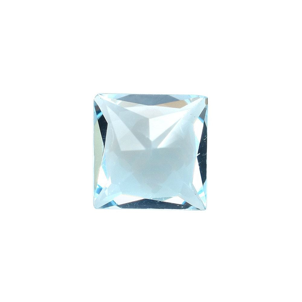 SKY BLUE TOPAZ PRINCESS CUT SQUARE (NORMAL/CLEAN) 6X6MM 1.25 Cts.