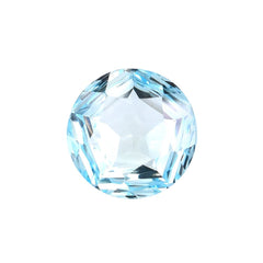 SKY BLUE TOPAZ PENTAGON CUT TABLE WITH STAR CUT BACK ROUND 8X8MM 2.35 Cts.