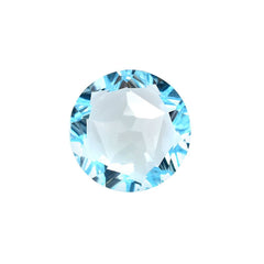 SKY BLUE TOPAZ PENTAGON CUT TABLE WITH STAR CUT BACK ROUND 8X8MM 2.35 Cts.