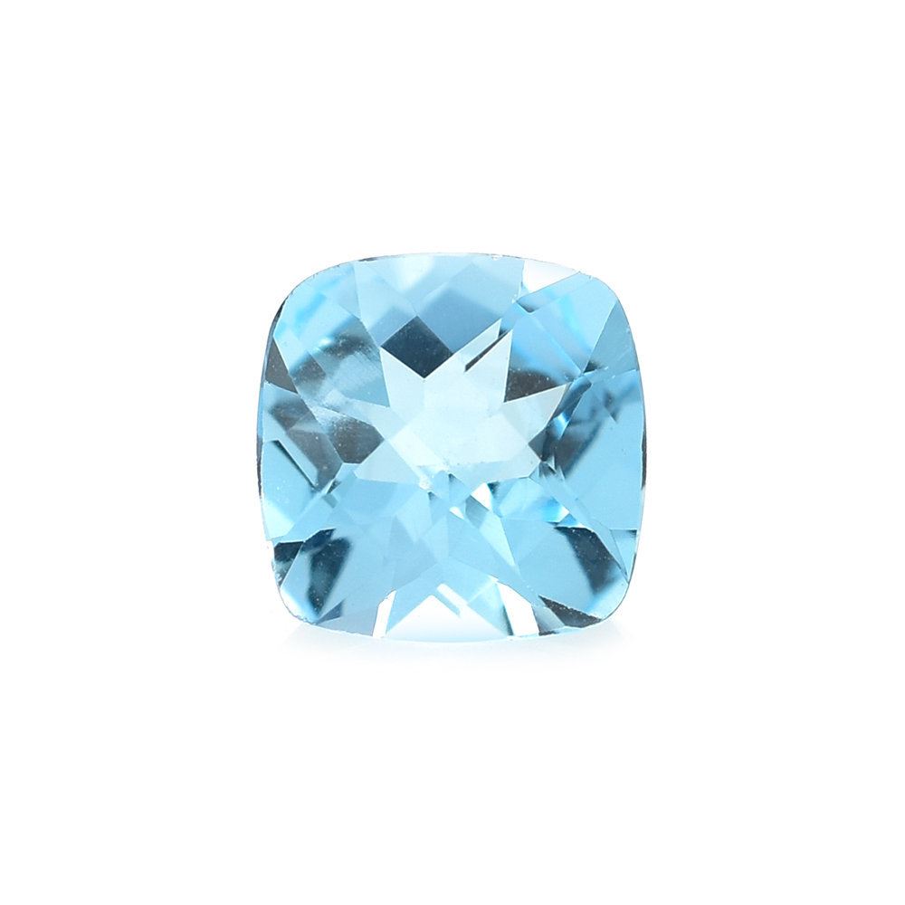 SKY BLUE TOPAZ CHECKER CUT CUSHION (TOP) 7X7MM 1.75 Cts.