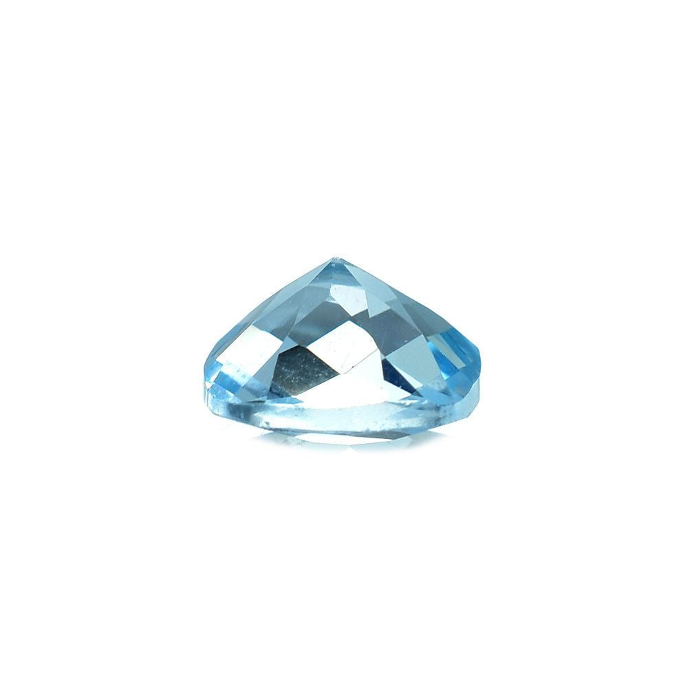 SKY BLUE TOPAZ CHECKER CUT CUSHION (TOP) 7X7MM 1.75 Cts.