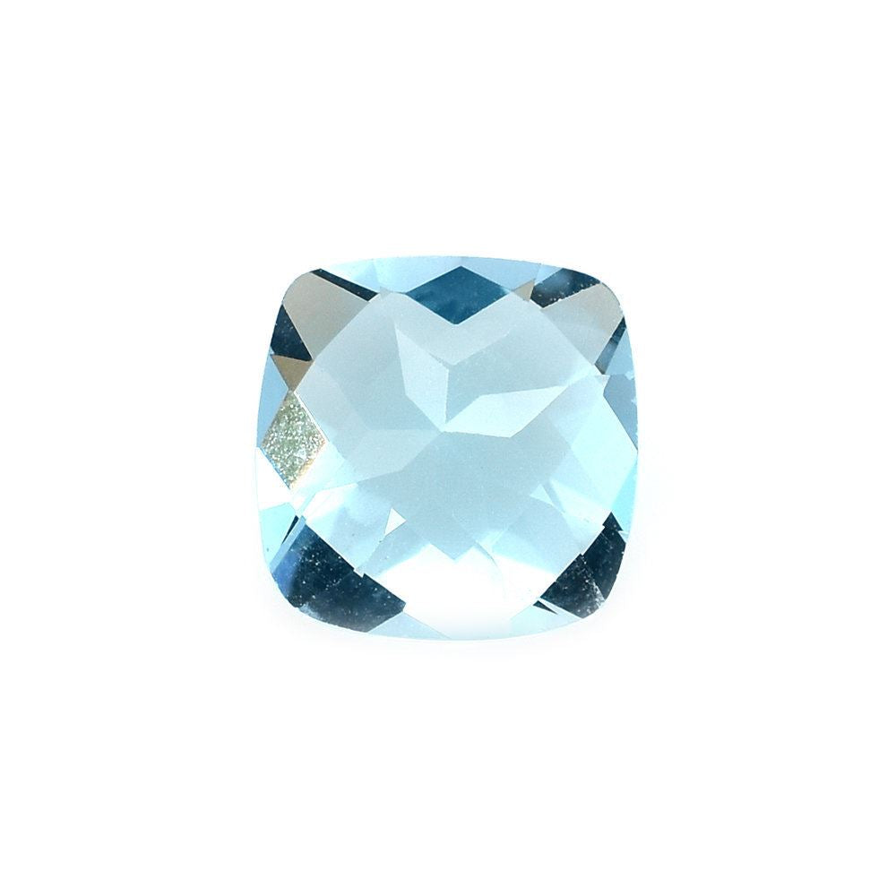 SKY BLUE TOPAZ CHECKER CUT CUSHION (TOP) 7X7MM 1.75 Cts.