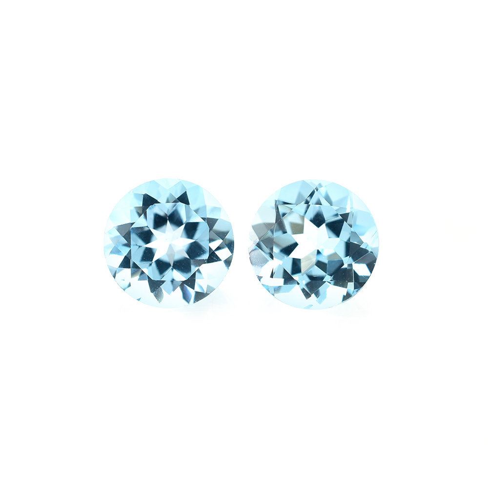 SKY BLUE TOPAZ CUT ROUND (NORMAL/CLEAN) 9X9MM 3.23 Cts.