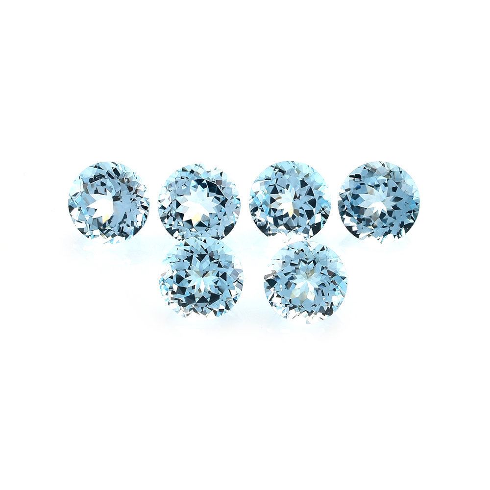 SKY BLUE TOPAZ CUT ROUND (TOP) 7.50MM 2.11 Cts.