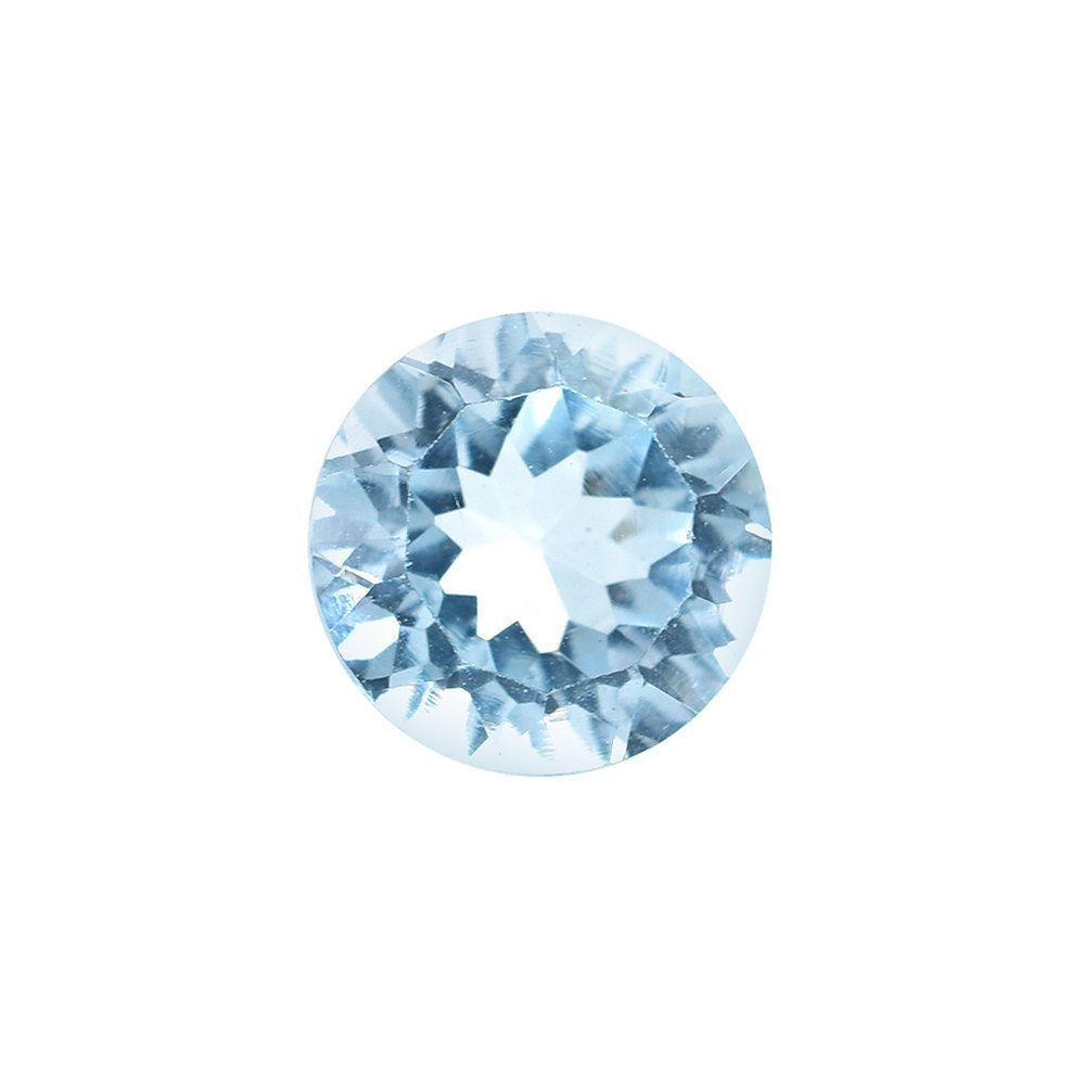 SKY BLUE TOPAZ CONCAVE CUT ROUND (NORMAL/CLEAN) 6.50X6.50MM 1.33 Cts.