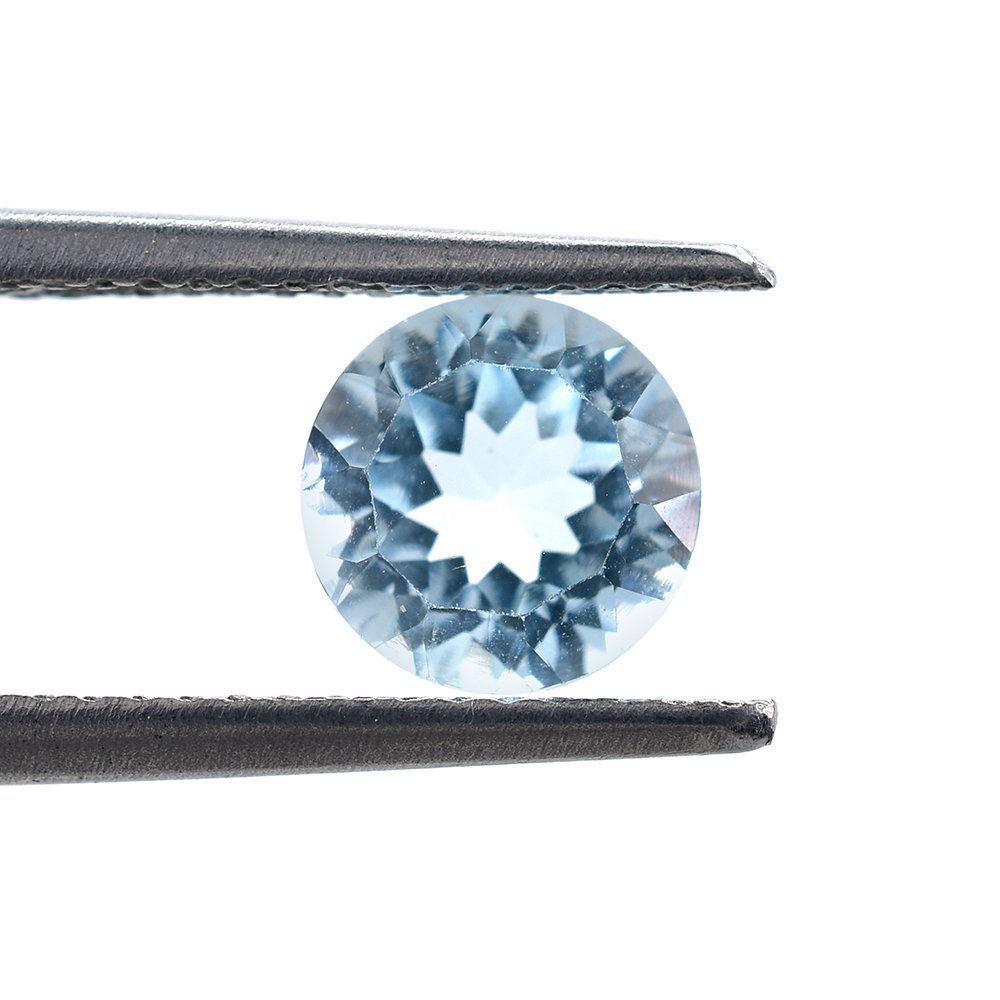SKY BLUE TOPAZ CONCAVE CUT ROUND (NORMAL/CLEAN) 6.50X6.50MM 1.33 Cts.