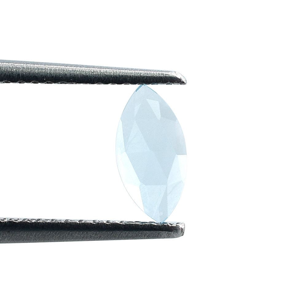 SKY BLUE TOPAZ ROSE CUT MARQUISE CAB (NORMAL/CLEAN) 8X4MM 0.58 Cts.
