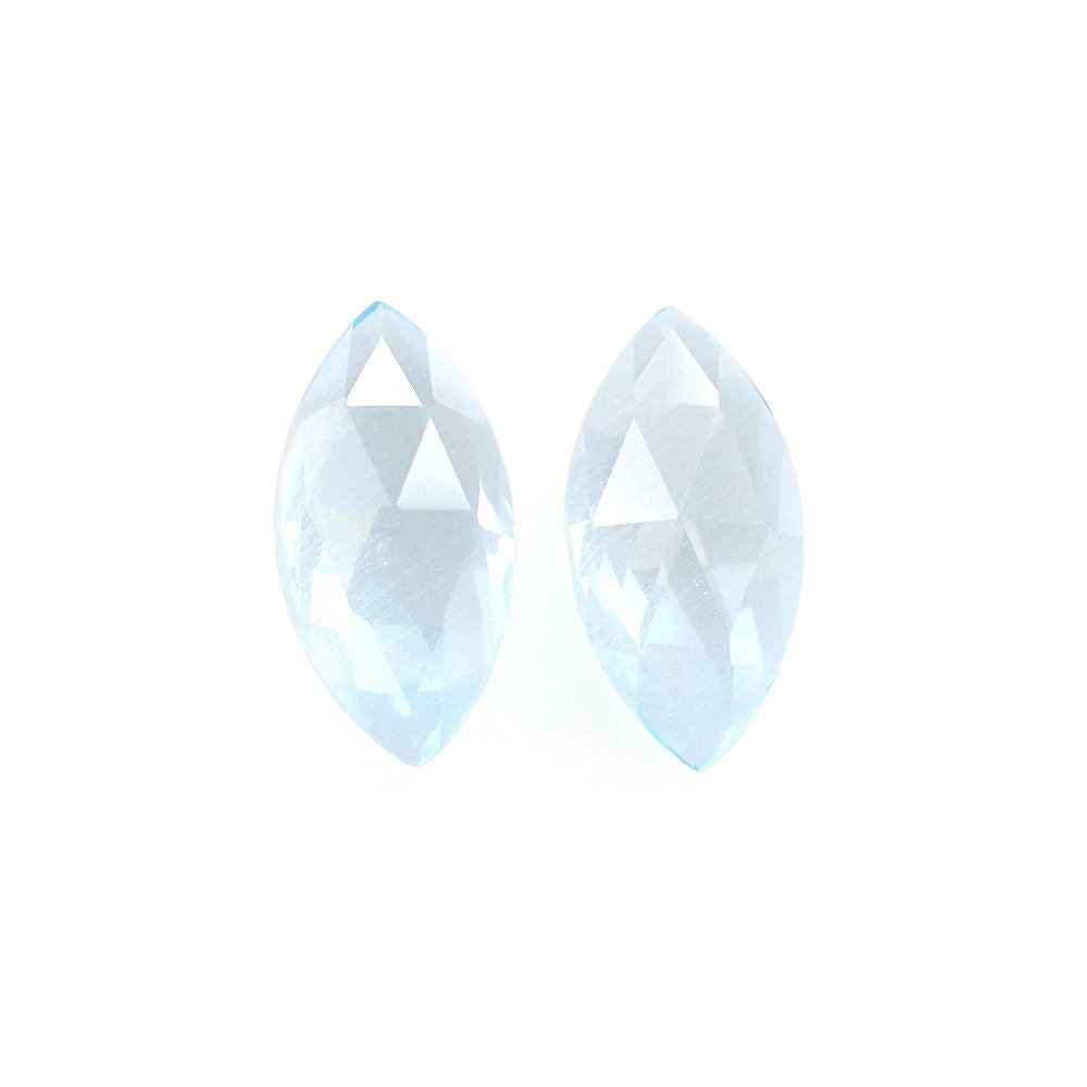 SKY BLUE TOPAZ ROSE CUT MARQUISE CAB (NORMAL/CLEAN) 8X4MM 0.58 Cts.