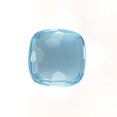 TOPAZ SKY BLUE CHECKER CUT IRREGULAR CUT BOTTLE CORK (TOP) (CLEAN) 10.50X10.50MM TH-8.60 MM 10.10 CTS