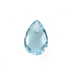 SKY BLUE TOPAZ CHECKER CUT BRIOLETTE PEAR (NORMAL/SI) (FULL DRILL) 9.00X6.00 MM 1.43 Cts.