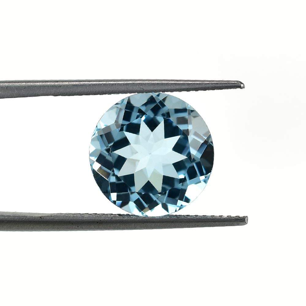 SKY BLUE TOPAZ CUT ROUND (NORMAL/CLEAN) 12.00X12.00 MM 7.95 Cts.