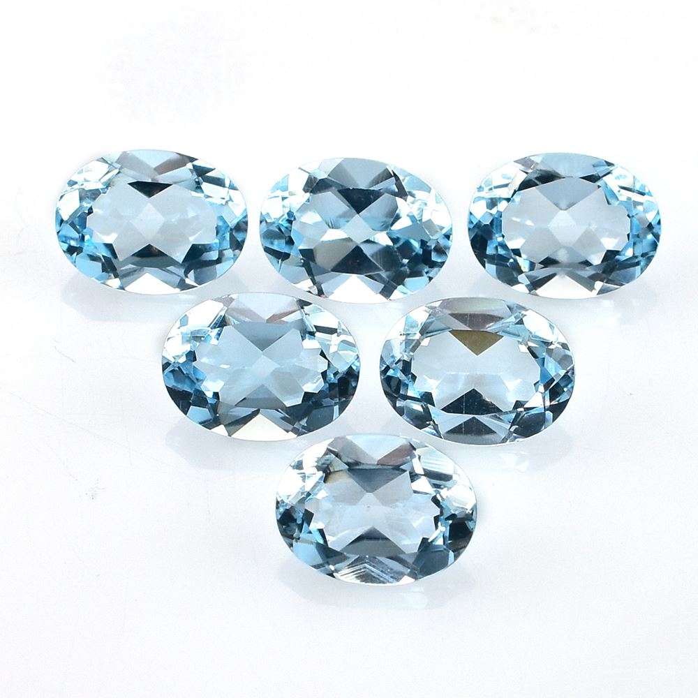 SKY BLUE TOPAZ CUT OVAL (NORMAL/CLEAN) 8.00X6.00 MM 1.48 Cts.